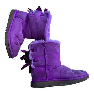 Ugg Bailey Bow Boots - Girls Size 2 - Pink